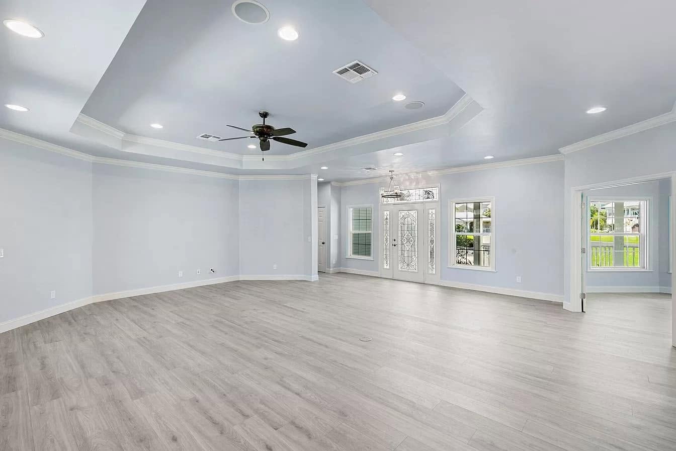 Bright open-concept finished home interior