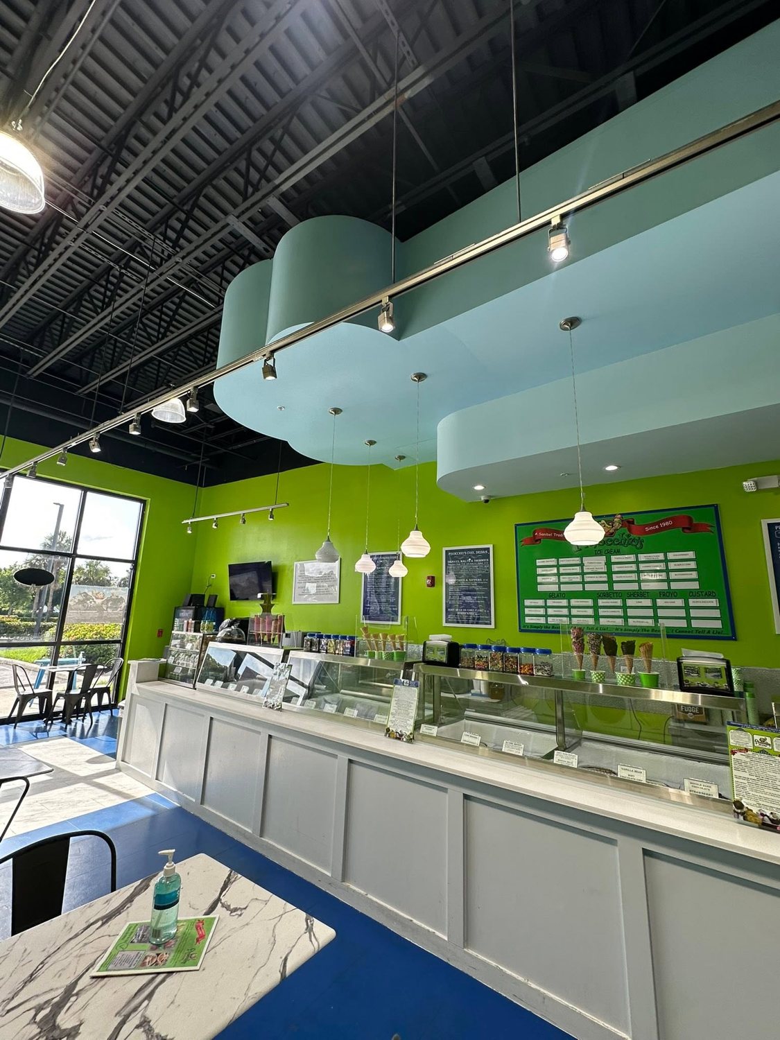 Custom illuminated feature wall for a local business