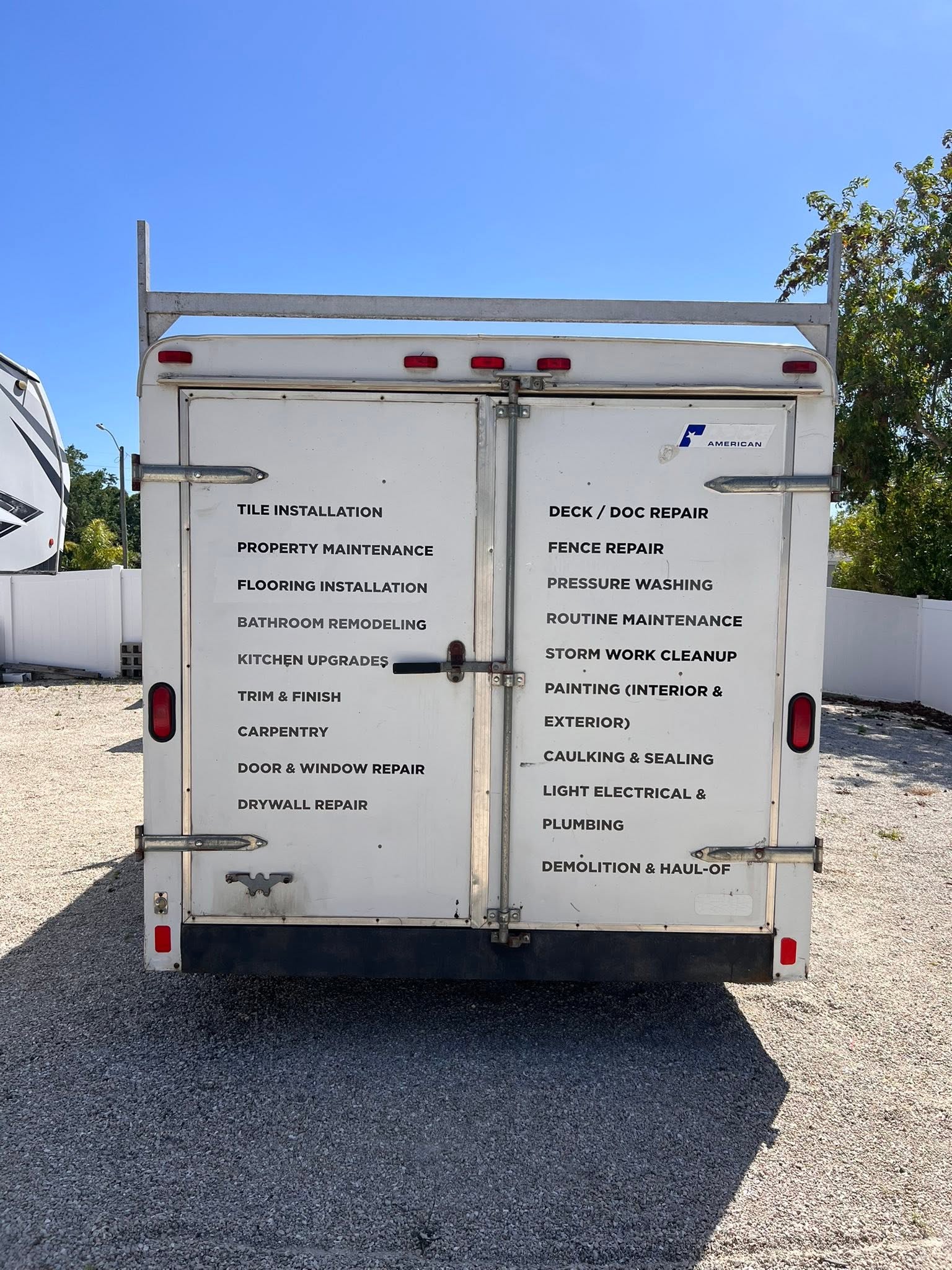 NoBull Man service trailer ready for a job